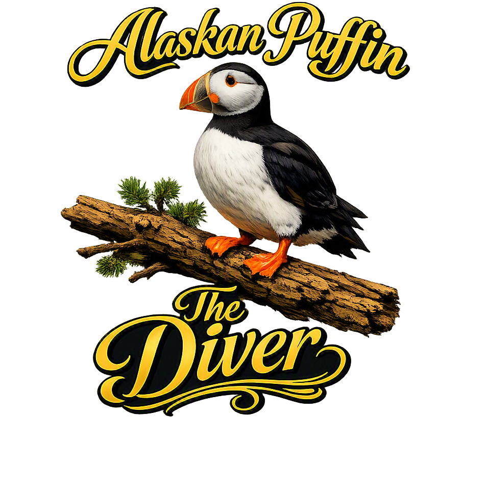 Alaskan Puffin The Diver Graphic Tee