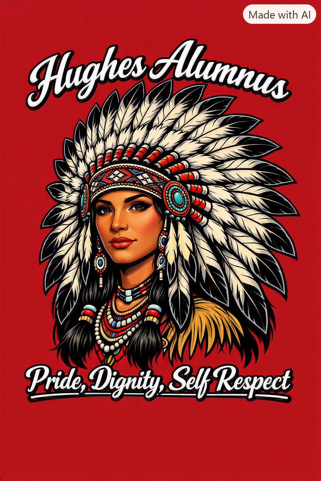 Hughes Big Red Female Graphic Tee